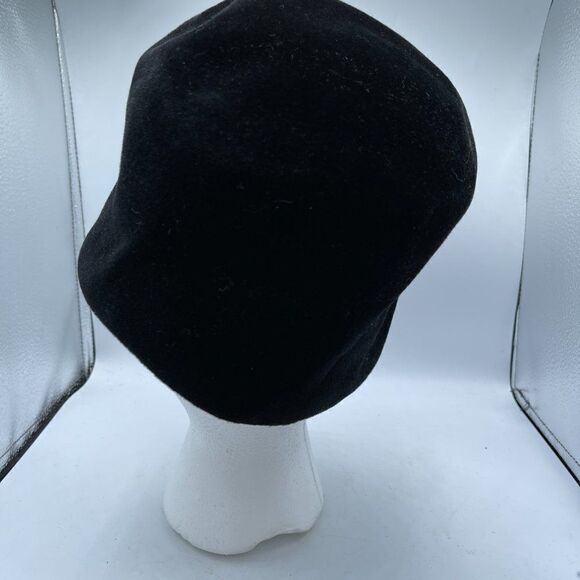 Vintage Hartley's Miami Black 20's Cloche Downton Abbey Hat with Rhinestones 22 - Picture 4 of 7